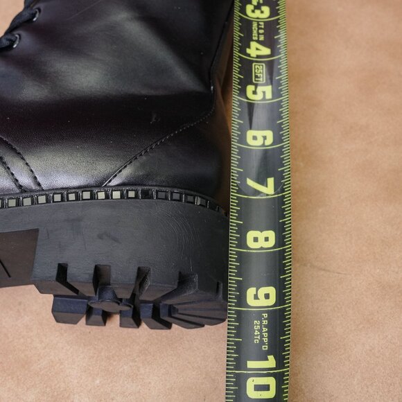 DKNY Women Romilly Vegan Leather Lace-up Zip Ankle Combat Boots sz 10 - Picture 6 of 9